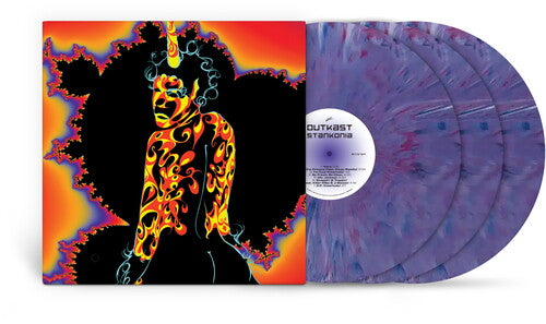 OutKast - Stankonia album cover and 3LP purple marble vinyl.