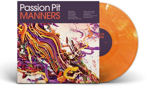 Passion Pit - Manners album cover and orange vinyl.