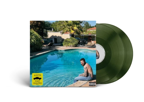 Post Malone - Austin album cover with 2LP forest green vinyl.