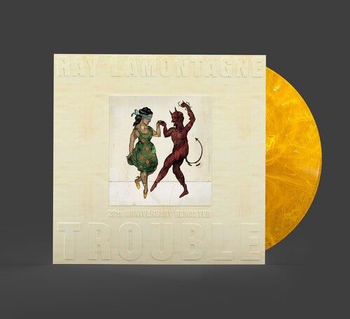 Ray LaMontagne - Trouble album cover and frosted orange vinyl.