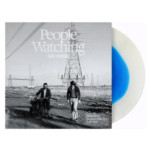 Sam Fender - People Watching album cover and blue yolk vinyl.