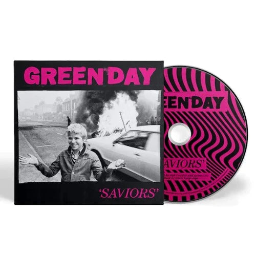 Green Day - Saviors CD sleeve and Pink/Black CD.