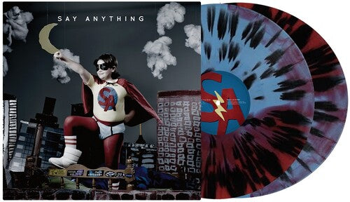 Say Anything - Say Anything album cover and red/blue vinyl w/ black splatter
