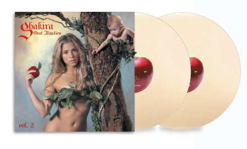 Shakira - Oral Fixation Vol. 2 album cover and 2LP bone vinyl.