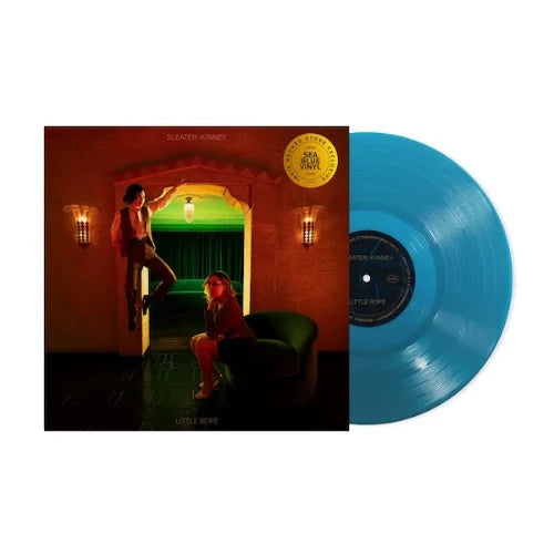 Sleater Kinney - Little Rope album cover and blue vinyl.