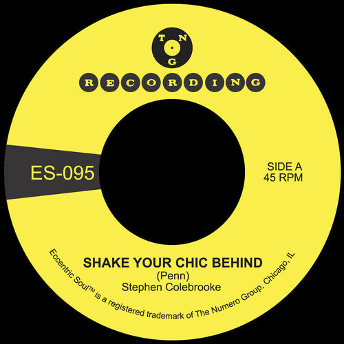 Stephen Colebrooke - Shake Your Chic Behind / Stay Away From Music 7" label.