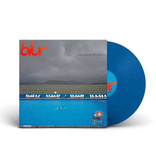 Blur - The Ballads Of Darren album cover and blue vinyl.