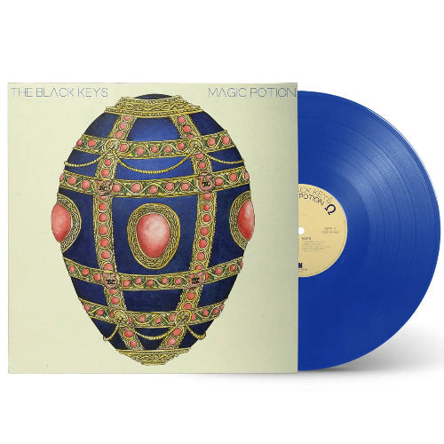 The Black Keys - Magic Potion album cover and blue vinyl.