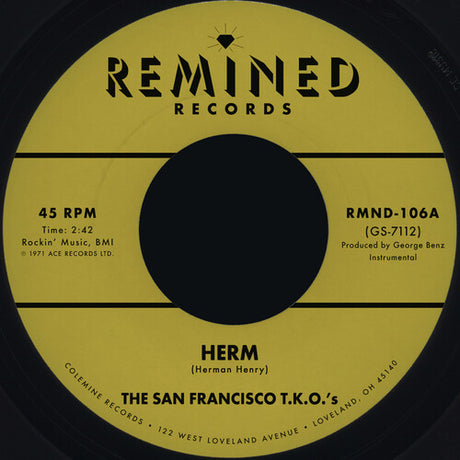 The San Francisco T.K.O.’s - Herm / Ooh Baby Baby 7" label
