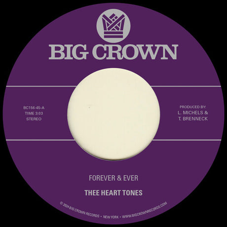 Thee Heart Tones - Forever & Ever / Sabor a Mi 7" label.