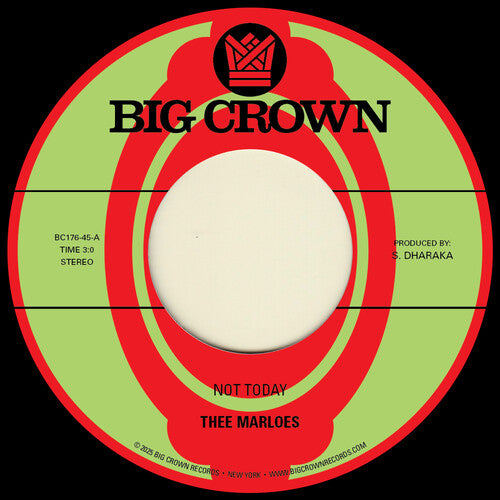 Thee Marloes - Not Today / Over 7" single label.