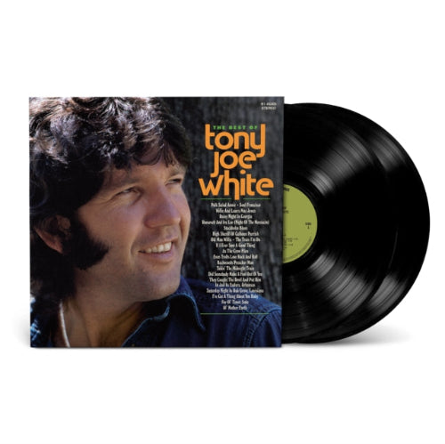 Tony Joe White - The Best Of Tony Joe White album cover and black vinyl