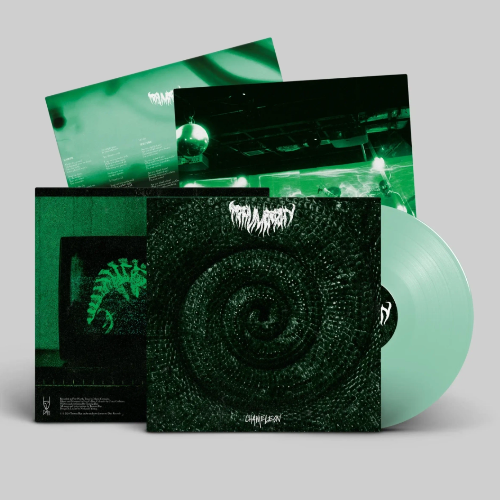 Trauma Ray - Chameleon album cover and mint green vinyl.
