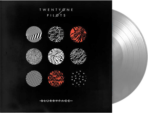 Twenty-One Pilots Blurryface album cover and Silver vinyl record