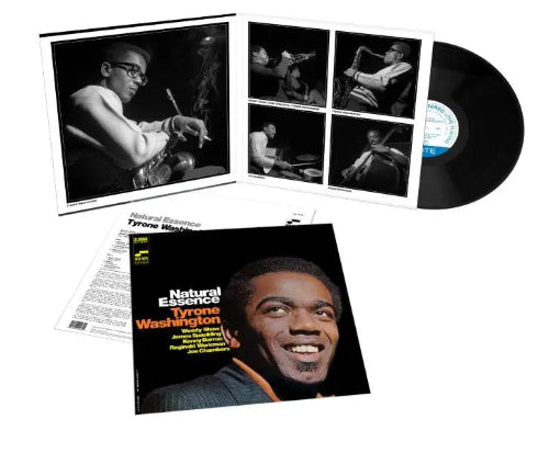 Tyrone Washington - Natural Essence album cover and vinyl.