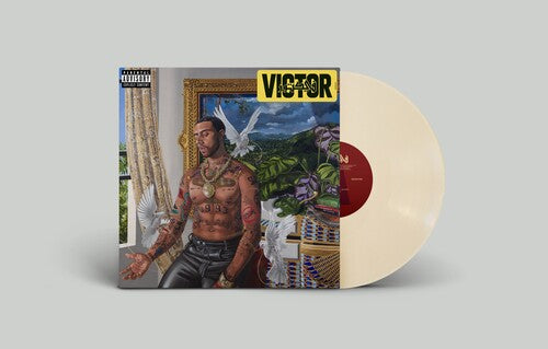 Vic Mensa - Victor album cover and bone colored vinyl.