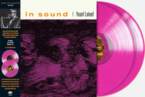 Yusef Lateef - Lost In Sound album cover and 2LP magenta vinyl.