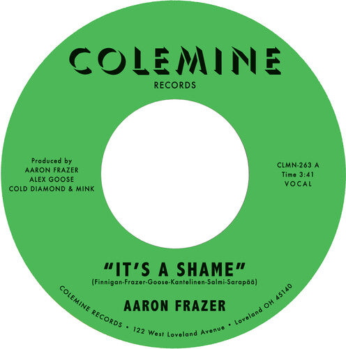 Aaron Frazer - It's a Shame / The Fool 7" single label