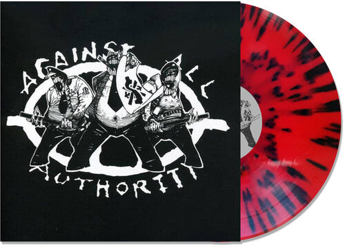 Against All Authority - 24 Hour Roadside Resistance album cover and red w/ black splatter vinyl.