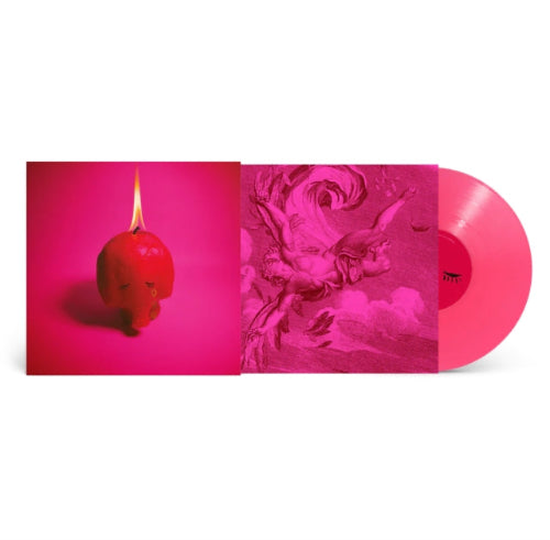 Arcade Fire - Pink Elephant album cover and pink vinyl.