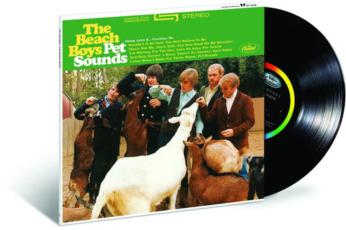 Beach Boys - Pet Sounds album cover with a black vinyl record