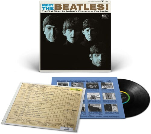 The Beatles - Meet The Beatles album cover and vinyl with inserts.