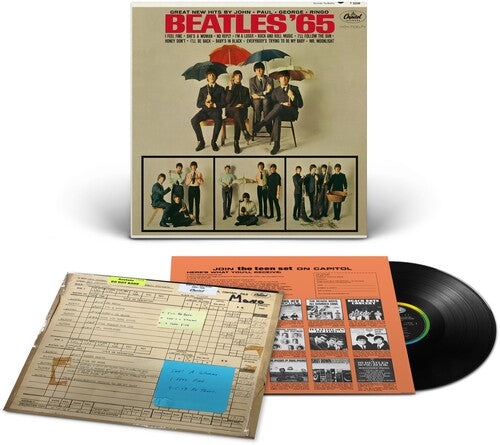 Beatles - Beatles '65 album cover, vinyl and inserts.
