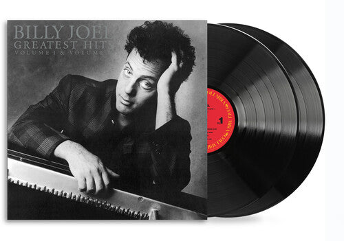 Billy Joel - Greatest Hits Volume I & II album cover and 2LP black vinyl.