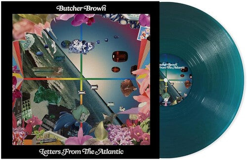 Butcher Brown - Letters From the Atlantic album cover and blue vinyl.