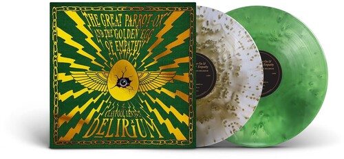 Claypool Lennon Delirium - The Great Parrot-Ox and the Golden Egg of Empathy album cover and 2lp green and gold splatter vinyl