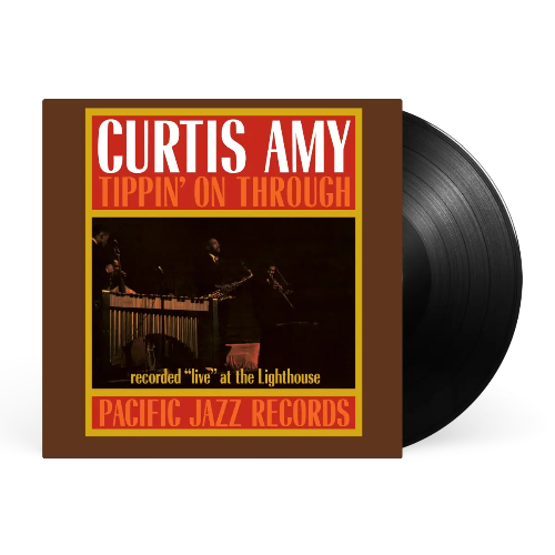 Curtis Amy - Tippin' On Through album cover and black vinyl.