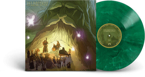 The Deku Trio - Zelda & Jazz album cover and green marble vinyl.