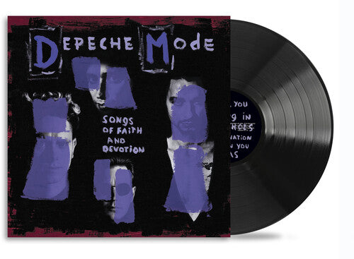 Depeche Mode - Songs of Faith & Devotion album cover with a black vinyl record