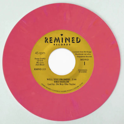 Ebo Taylor - Will You Promise Maye Omama 7" pink vinyl