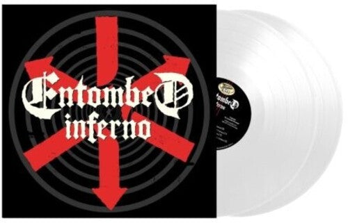 Entombed - Inferno album cover and 2LP white vinyl