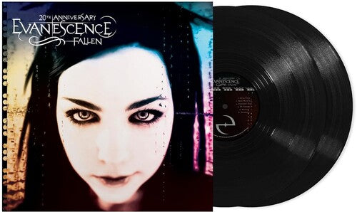 evanescence fallen 20th anniversary album cover with two vinyl records