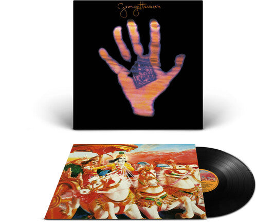George Harrison - Living In The Material World album cover and vinyl.