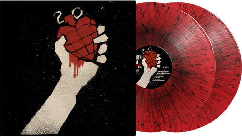 Green Day - American Idiot album cover and 2LP red and black vinyl.