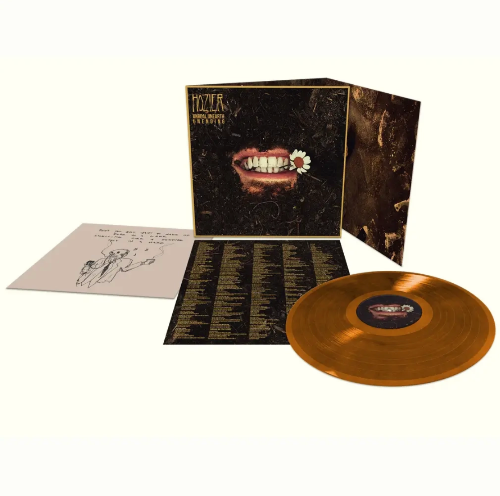 Hozier - Unreal Unearth Unending album cover and ochre vinyl.
