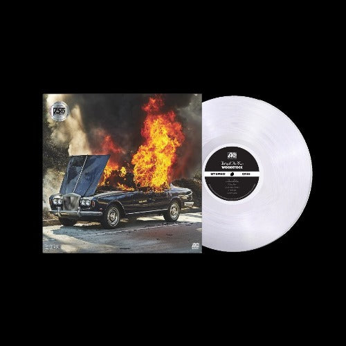 Portugal. The Man - Woodstock album cover and ROCKTOBER clear vinyl.