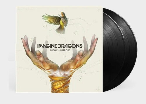Imagine Dragons - Smoke + Mirrors album cover and 2LP black vinyl.