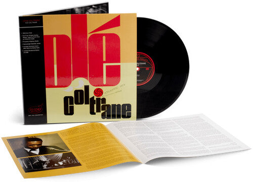 John Coltrane - Ole Coltrane album cover, black vinyl, and insert.