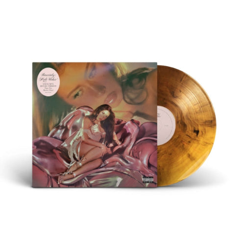 Kali Uchis - Sincerely, album cover and tiger's eye vinyl.