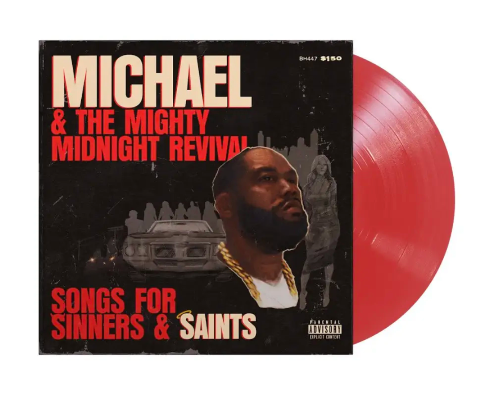 Killer Mike - Michael & The Mighty Midnight Revival - Songs For Sinners And Saints album cover and red vinyl.