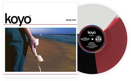 Koyo - Barely Here album cover and red, white, and black vinyl.
