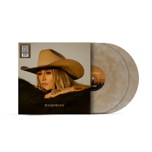 Lainey Wilson - Whirlwind album cover and 2LP tan vinyl.