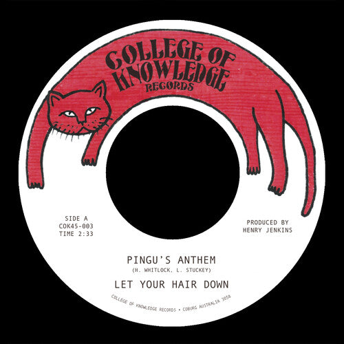 Let Your Hair Down - Pingu's Anthem / Gronk 7" single label
