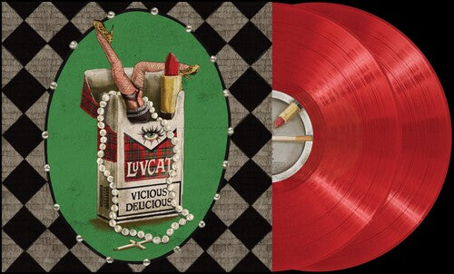 Luvcat - Vicious Delicious album cover and 2LP red vinyl