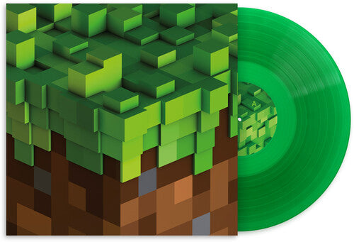 C418 - Minecraft Volume Alpha album cover and translucent green vinyl.