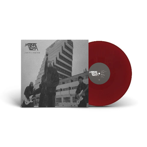 Molchat Doma - Live at Panorama Hotel album cover and Burgundy vinyl.